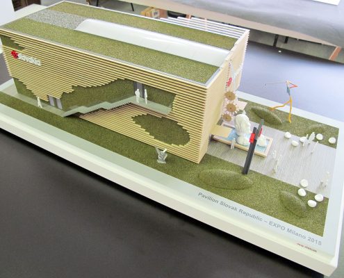 dizajnový model výstavného pavilónu Expo 2015