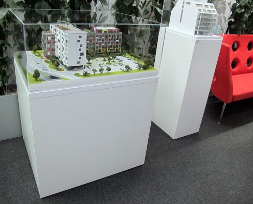 Farebný prezentačný model bytového objektu