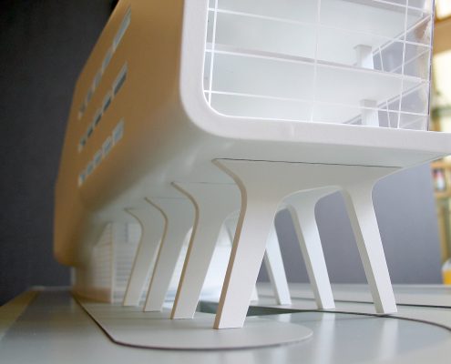 model atypickej polyfunkčnej budovy relax centrum