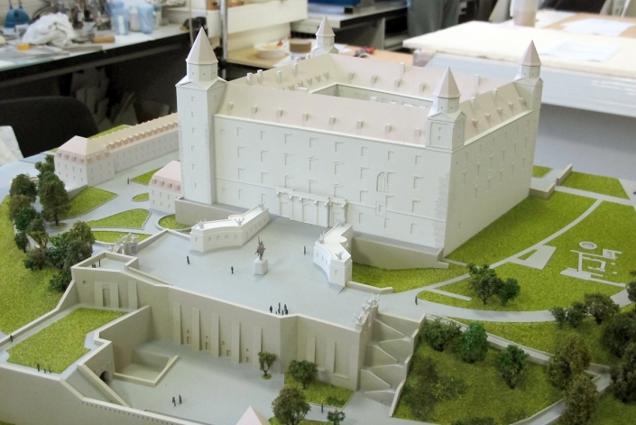 Hmotový model historického objektu Bratislavského hradu