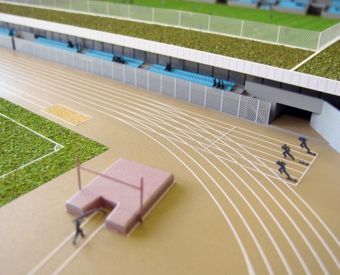 prezentačný model obnovy športového areálu