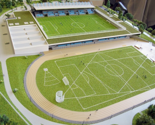 prezentačný model obnovy športového areálu