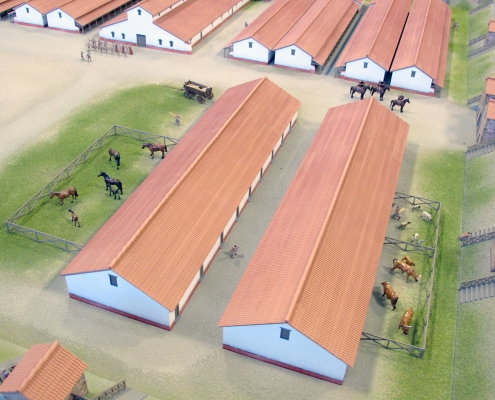 Farebný model rímskej pevnosti pri obci Iža - KELEMANTIA
