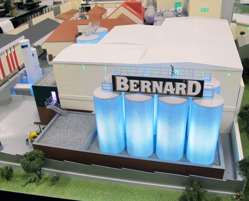 Detailný farebný model areálu svetoznámeho českého pivovaru BERNARD