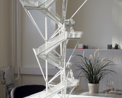 Detailný model atypickej vyhliadkovej veže na Devínskej Kobyle