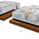 Dva detailné plnofarebné modely vzorových bytov polyfunkčného komplexu