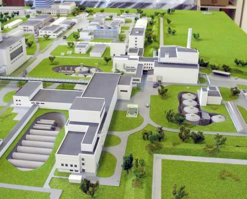 Plnofarebný model areálu Jadrovej elektrárne A1 v Jaslovských Bohuniciach