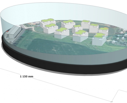 3D model rezidenčného súboru v Trenčíne